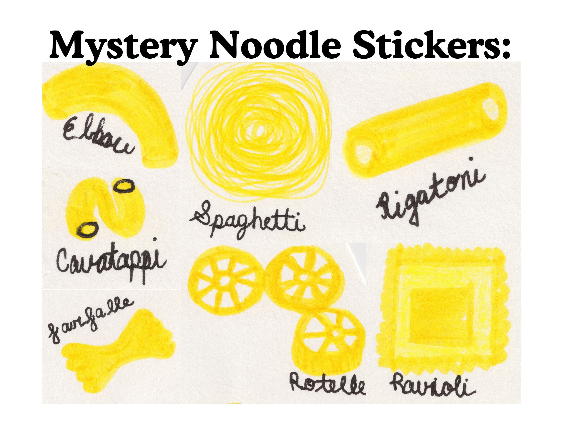 Mystery Pasta Sticker Pack