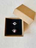 Poker Card Cameo Ring Set